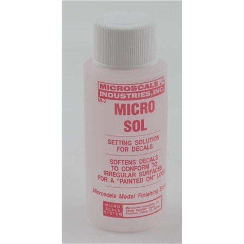 Microscale Industries MI1 MI2 MICRO SOL + MICRO SET Decal Setting Solution  SET