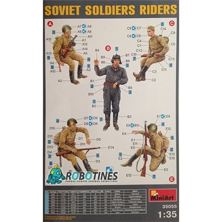 1/35 WWII Soviet Soldiers Riders