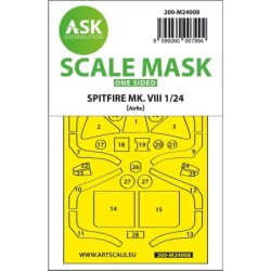 1/24 Spitfire Mk.VIII one-sided express fit masks for Airfix