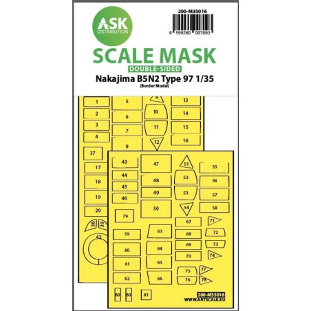 1/35 Nakajima B5N2 Type 97 double-sided express fit painting mask for Border Model