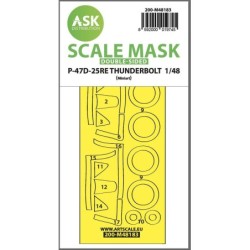 1/48 P-47D-25RE Thunderbolt  double-sided express fit mask for Miniart
