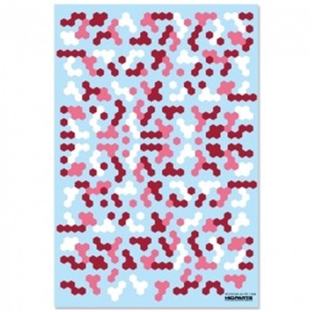 Hex Camouflage Decal for Same Colored Parts (Red)