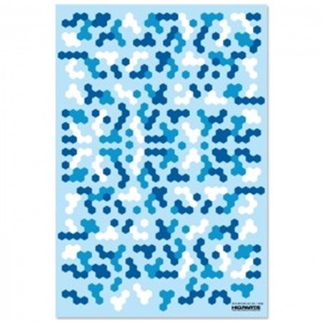 Hex Camouflage Decal for Same Colored Parts (Blue)
