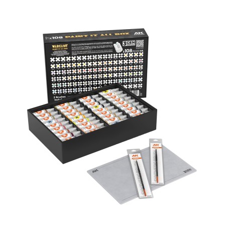 WARGAME PAINT IT ALL BOX 72 COLORS 3GEN