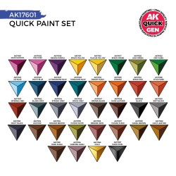 QUICK PAINT SET - 36 QUICK GEN COLORS (+2 FREE BRUSHES) 2