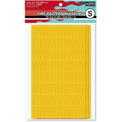 Plantillas de enmascaramiento HiQ Parts Fire Pattern para pintar llamas (3 hojas) 2