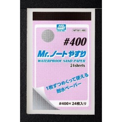 Mr Waterproof Sand Paper Mr Hobby lijas al agua en libreta 110x65 24 hojas grano 400 800 1000 1500 2000 2