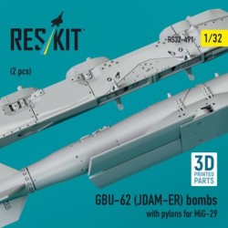 GBU-62 (JDAM-ER) bombs with pylons for MiG-29 (2 pcs) (3D Printed) 2