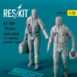 OV-10D+ Bronco male pilots (in a standing position - type 1) (2 pcs) (3D Printed)