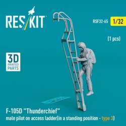 F-105 (D,F,G) Thunderchief male pilot on access ladder (type 3) (1 pcs) (3D Printed)