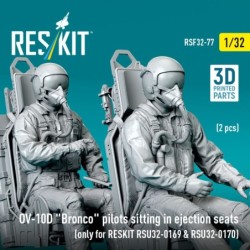 OV-10D Bronco pilots sitting in ejection seats (2 pcs) (only for RESKIT RSU32-0169 & RSU32-0170) (3D Printed)