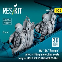 OV-10A Bronco pilots sitting in ejection seats (2 pcs) (only for RESKIT RSU32-0060 & RSU32-0061) (3D Printed) 2