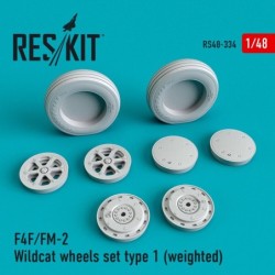 F4F/FM-2 Wildcat wheels set type 1 (weighted)
