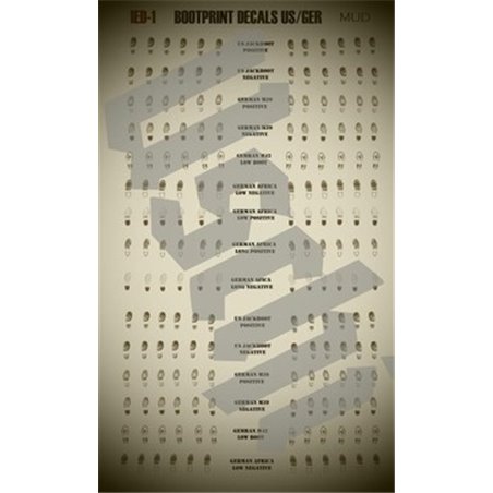 1/35 Bootprint decals: Mud