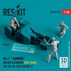 MJ-1 Jammer Driver & airmens (Gulf War) (MJ-1B, MJ-1B/C) (scene 1) (3 pcs) (3D Printed) 2