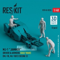 MJ-1 Jammer Driver & airmens (Gulf War) (MJ-1B, MJ-1B/C) (scene 2) (3 pcs) (3D Printed)