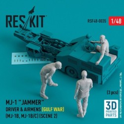 MJ-1 Jammer Driver & airmens (Gulf War) (MJ-1B, MJ-1B/C) (scene 2) (3 pcs) (3D Printed) 2