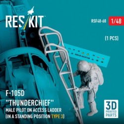 F-105 (D,F,G) Thunderchief male pilot on access ladder (type 3) (1 pcs) (3D Printed)