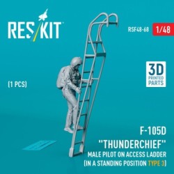 F-105 (D,F,G) Thunderchief male pilot on access ladder (type 3) (1 pcs) (3D Printed) 2