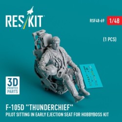 F-105D Thunderchief pilot sitting in early ejection seat for HobbyBoss kit (1 pcs) (3D Printed)