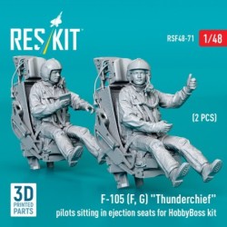 F-105 (F, G) Thunderchief pilots sitting in ejection seats for HobbyBoss kit (2 pcs) (3D Printed)