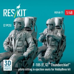 F-105 (F, G) Thunderchief pilots sitting in ejection seats for HobbyBoss kit (2 pcs) (3D Printed) 2