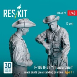 F-105 (F, G) Thunderchief male pilots (in a standing position - type 1) (2 pcs) (3D Printed) 2