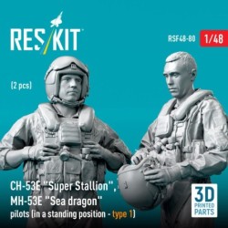 CH-53E Super Stallion, MH-53E Sea dragon pilots (in a standing position - type 1) (2 pcs) (3D Printed)
