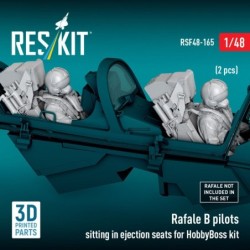 Rafale B pilots sitting in ejection seats for HobbyBoss kit (2 pcs) (3D Printed) 2