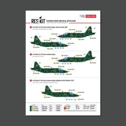 Su-25 Frogfoot Clover (BLUE 01, 04, 10, 22, 33) Ukrainian Air Forces (Main Decals with Stencils)(1/48)