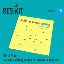 AH-1Z Viper Pre-cut painting masks for Dream Model kit