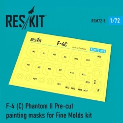 F-4C Phantom II Pre-cut painting masks for FineMolds kit