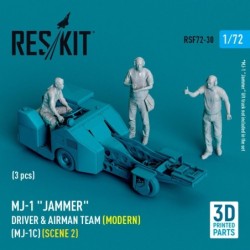 MJ-1 Jammer Driver & airman team (Modern) (MJ-1C) (scene 2) (3 pcs) (3D Printed)