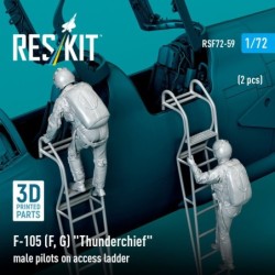 F-105 (F, G) Thunderchief male pilots on access ladder (2 pcs) (3D Printed) 2