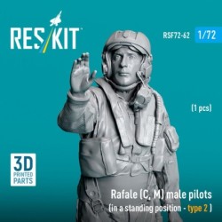 Rafale (C, M) male pilot (in a standing position - type 2) (1 pcs) (3D Printed)