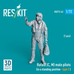 Rafale (C, M) male pilot (in a standing position - type 2) (1 pcs) (3D Printed) 2