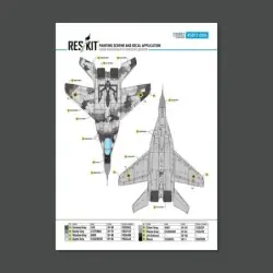 MiG-29 Fulcrum 9-13 (White 57) Digital (Pixel) Ukrainian Air Forces for GWH kit (Main Decals with Stencils & Masks for painting) 2