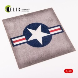 US Roundel - Acrylic 3 mm (240 x 240 mm) (190g) (1/72 - 1/48)