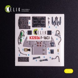 F-16CJ - interior 3D decals for Tamiya kit 2