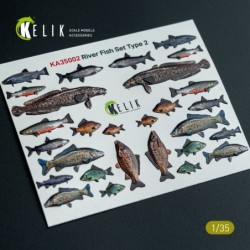 River Fish set Type 2 - 3D Decal for dioramas 2