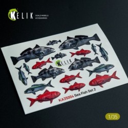 Sea Fish set Type 2 - 3D Decal for dioramas 2