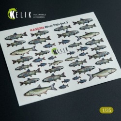 River Fish set Type 3 - 3D Decal for dioramas 2