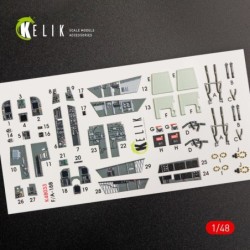 F/A-18B Hornet interior 3D decals for Kinetic kit 2