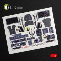 F-35A Lightning II interior 3D decals for Kitty Hawk / Zimimodel kit