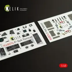 F-14A Tomcat interior 3D decals for Italeri kit