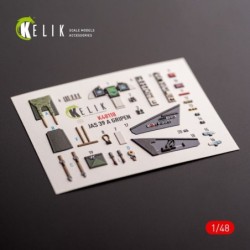 Jas-39 A - interior 3D decals for Italeri kit 2
