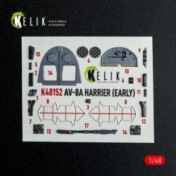 AV-8A HARRIER (Early) - interior 3D decals for Kinetic kit 2