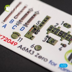 A6M3 Zero - interior 3D decals for Tamiya kit 2