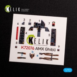 Amx Ghibli interior 3D decals for Italeri kit 2