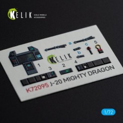 J-20 Mighty Dragon - interior 3D decals for Dream Model kit